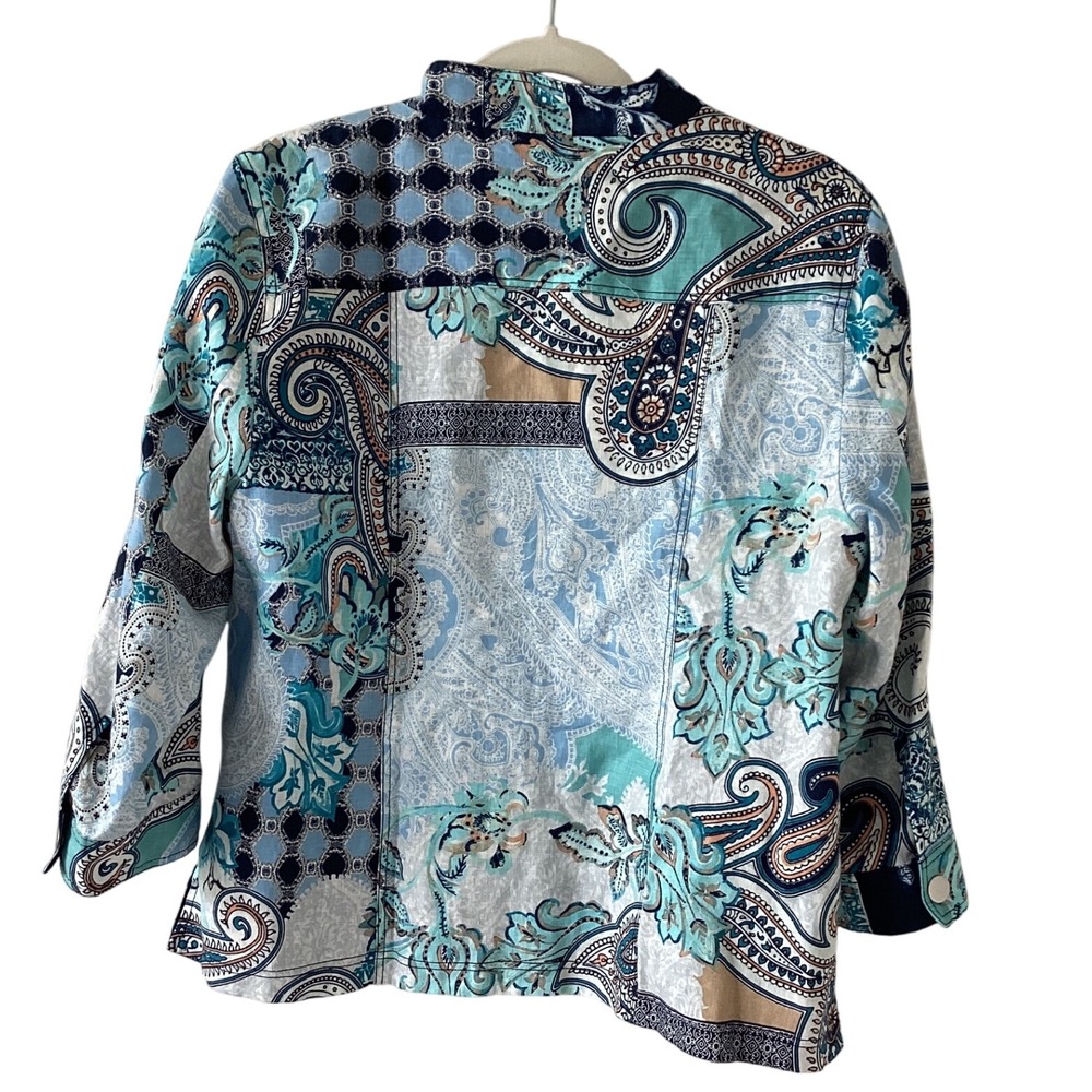 Reversible Jacket Paisley Patchwork Mandarin Coll… - image 3